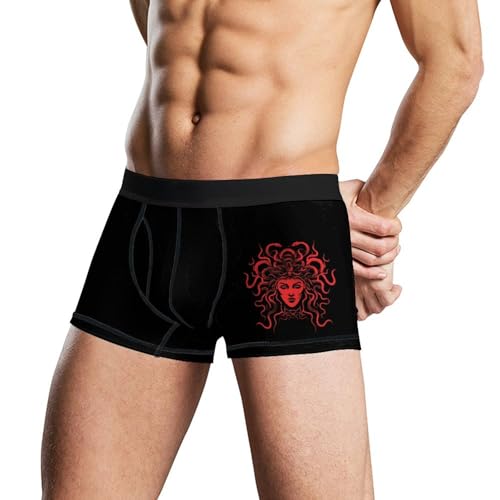 Red Medusa Head Comfortable Mens Underwear Boxer Briefs Lightweight Stretch Panties2