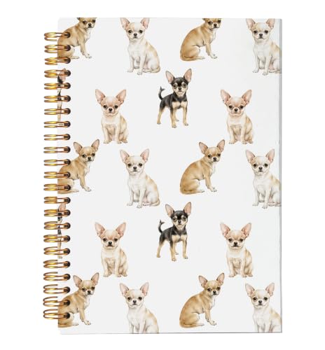 VNWEK Chihuahua Spiral Notebook Journal