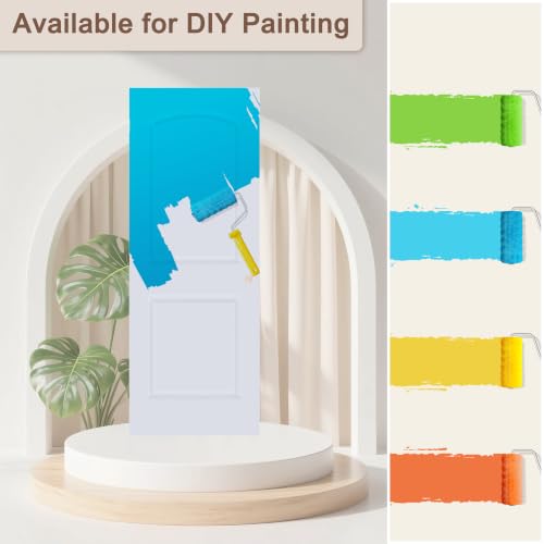 JUBEST 36"x80" Right-Hand Prehung Interior Door with Knock Down Jamb Kit & Matte Black Hinges, Raised 2-Panel Arch Top White Primed Hollow Core Molded Door Slab with Bore & Hinge Cutout, No Handle by JUBEST - Image 8
