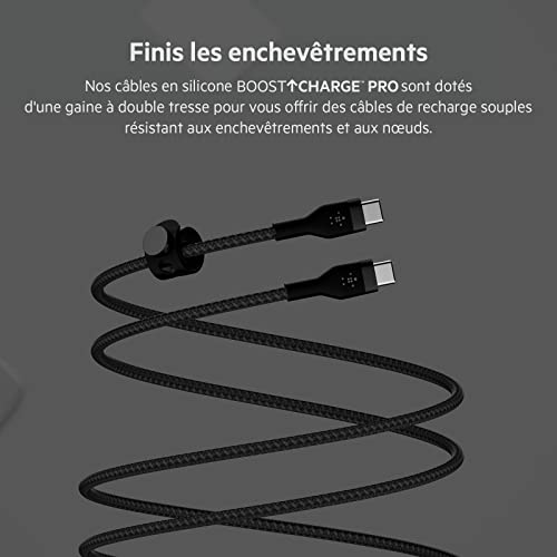 Belkin Boost Charge Pro Flex Câble silicone tressé USB C vers USB C 1 - vue 6