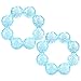 Nuby Pur Ice Bite Soother Ring Teether, 2 Count - Blue