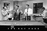 BUY ART FOR LESS Officially Licensed The Rat Pack Playing Pool Photograph Art Poster - 36 x 24 Inch - Decorative Print - Poster Paper - Ready to Frame