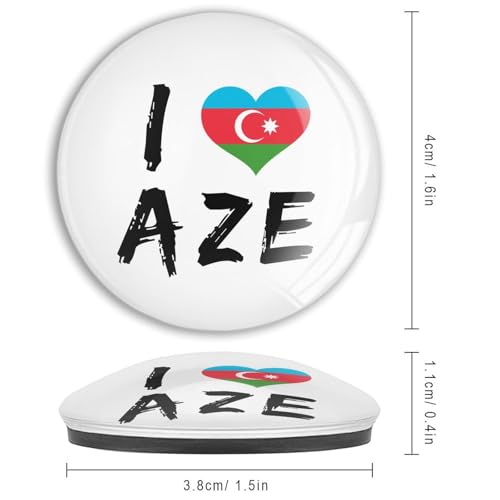 Aimants de réfrigérateur Azerbaïdjan cœur finition soignée déco