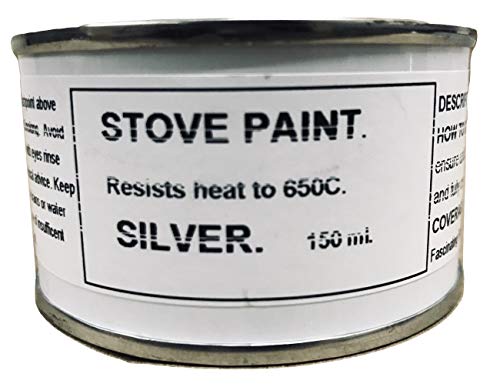 Fascinating Finishes Ltd 1 x 150ml Silver Heat Resistant Stove & Engine Exhaust Paint 650C
