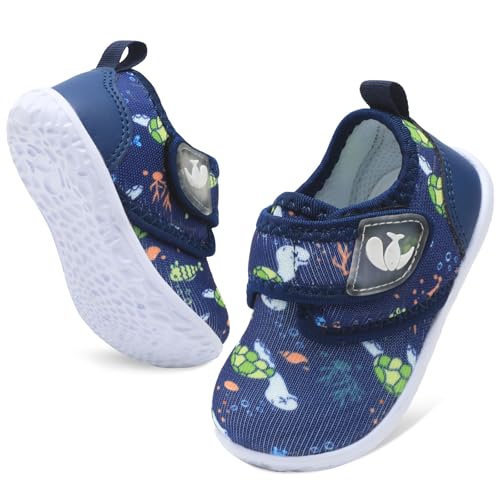 FEETCITY Baby Shoes Boys Girls Wide Baby Shoes Infant Barefoot Sneakers Lightweight Crib Shoe