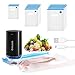 Cohotek Handheld Vacuum Sealer with 10pcs Vacuum Zipper Bags & 1 Wine Saver Stopper, Mini USB Automatic Vacuum Sealer, Vacuum Machine Pump Portable Rechargeable for Kitchen and Home Use (Black)