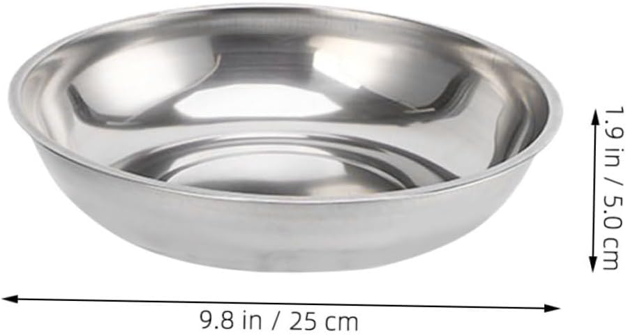 Homoyoyo 3pcs Multi-Purpose Stainless Steel Scale Tray for Accurate Weighing for Kitchen Food and Traditional Table for Reusable Use