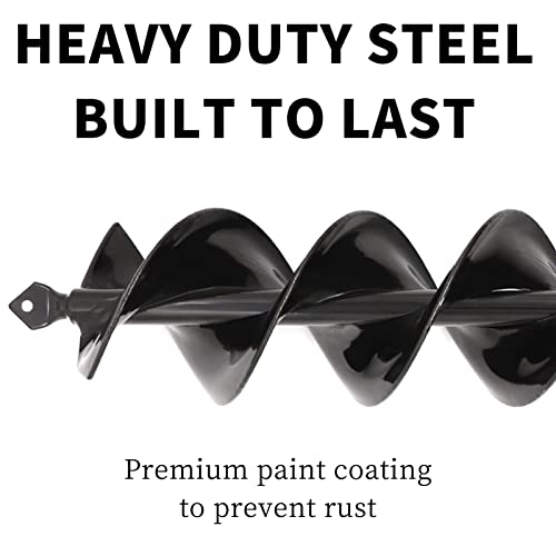 Tcbwfy Garden Auger Drill Bit For Planting 3X16.5Inch,Total Solid Barrel Extensive Blades,For Planting Flowers Bulbs,Rapid Planter Earth Post Umbrella Hole Digger For 3/8"Hex Drive Drill Work For Any Kinds Soil #TOP3