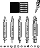 Benutzerfreundlich: Ein Bohrer mit zwei verschiedenen Bohrern. Ein Bohrkopf dient dazu, ein Loch in den gebrochenen Schraubenkopf zu bohren, damit der andere Bohrkopf sie sicher herausdrehen kann.