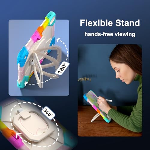 Étui robuste iPad 10e génération avec porte-crayon néon - 4