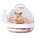YouYuer Hamster Transportbox,Transportbox für Kleintiere mit Wasserflasche,Tragbare Hamster Transportkäfig Reisebox Tragekäfig mit Lüftungsschlitze für Rennmäuse,Mäuse,Zwerghamster