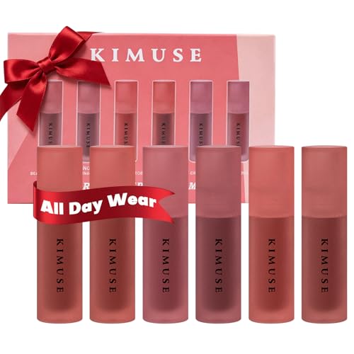 Image of KIMUSE Water Gel Lip Tint 6-Colors Set, Highly Pigmented Glossy Lip Stains | Long Lasting Moisturizing Glossy Lip Tint Stain, Hydrating Lip Gloss Set Makeup, Waterproof, Transfer-Proof, Lightweight