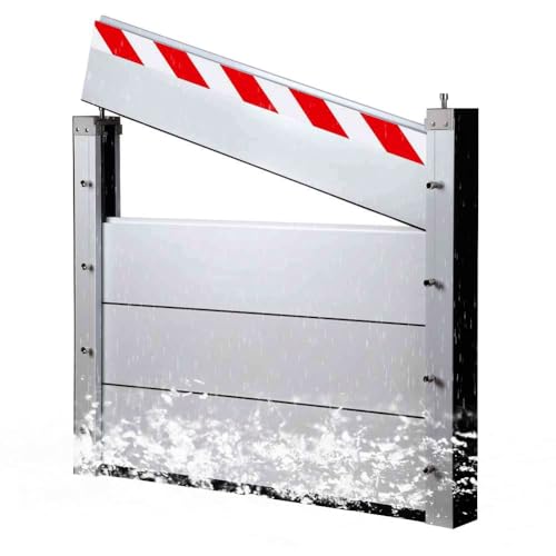Barrière anti-inondation en aluminium amovible pour maison et garage 105x80 cm