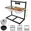 Elevated Dog Bowls with Slow Feeder – 9 Heights Adjustable Raised Dog Bowl Stand with Two 1.7L Stainless Steel Pet Food Bowls & Slow Feeder, Perfect for Medium Large Sized Dogs and Cats