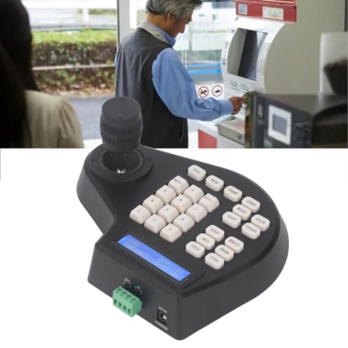 Teclado de Cámara PTZ Analógica con Joystick 2D, Controlador de Cámara Domo PTZ con Entrada RS485, Controlador de Teclado PTZ Pan Tilt hasta 1500 Metros de Distancia de (Enchufe