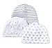 Lamaze Baby Organic Essentials 3 Piece Hat Set, Blue, 3/6M