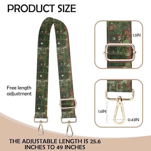Image of Purse Strap Crossbody Shoulder Straps Adjustable Replacement 1.5 inch Wide for Women Girls Bag Cute Aesthetic