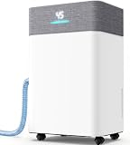 AKIRES 4500Sq.Ft Dehumidifier, Max 80 Pint/Day Smart Compressor Dehumidifier with Drain Hose, 24H Timer & Child Lock, With WiFi, Intelligent Humidistat,for Basement,Bedroom(Matte White,Wifi)
