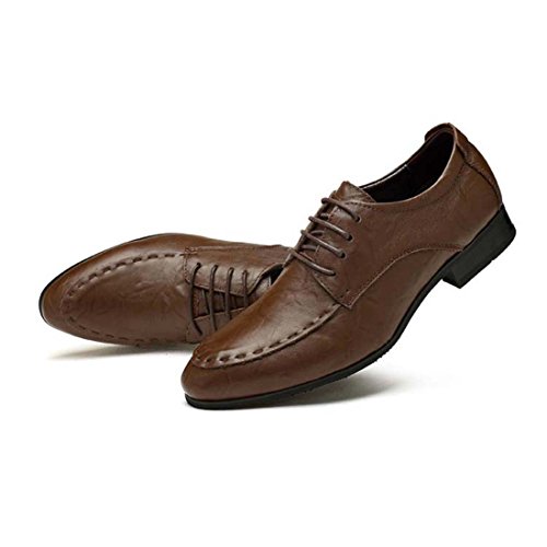 Chaussures en cuir pour homme WENJHEN marron foncé idéales pour le bureau en 44.5 - 3