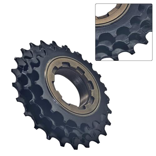 Helilyco Piñón de 3 velocidades para bicicleta, piñón libre 18-21-24T, acero, para buje con patrón de dientes británicos B1.375X24, 98.5 x 98.5 x 15.5 mm