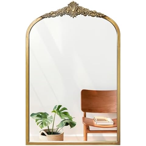 BohoBliss Vintage Gold Arch Mirror Cover