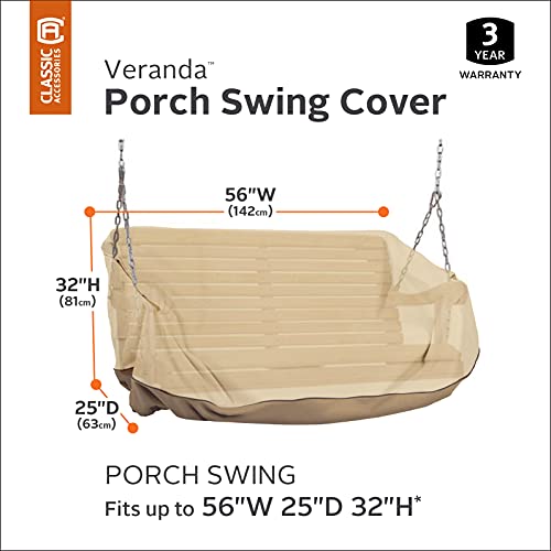 Classic Accessories Veranda Water-Resistant 56 Inch Porch Swing Cover, Patio Furniture Covers #TOP2