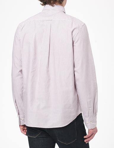 Gant Reg Classic Oxford Stripe Shirt Camicia, Colore: Rosso, M Uomo - 3
