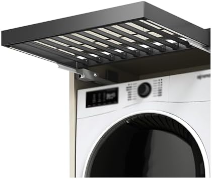 Retractable Invisible Clothes Drying Rack - Space-Saving Hanging Organizer & Built-in Wardrobe Basket for Above Washer - Perfect for Small Spaces & Efficient Drying Solutions