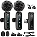 Kabelloses Lavalier-Mikrofon für iPhone, iPad, Android-Handy, 2er-Pack Mini-Mikrofon mit Rauschunterdrückung, Auto-Pairing und Stummschaltung und Reverb für Vlogging, Videoaufnahmen, TikTok, YouTube