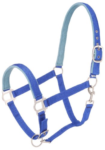 Tough 1 Nylon Padded Halter with Satin Hardware, Royal Blue, Horse