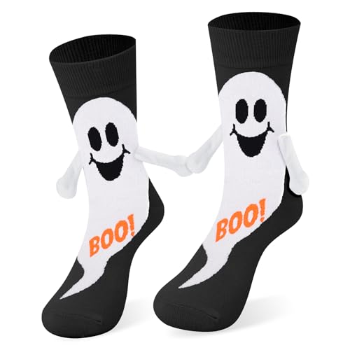 Divertidos calcetines de Halloween para mujeres, adolescentes y niñas, calcetines de vestir novedosos – Regalos de Halloween, calcetines, disfraces, regalos, X-lt-qsghost-01, M-L