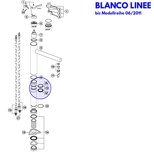 BLANCO Körperdichtungen (2 Stück) NF | Ersatzteil für Armatur ALTA, LINEE, TALOS | 128600