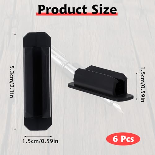 CIATBYYJ 6 Stück Silikon Stifthalter Selbstklebend,Selbstklebend Stifthalter für den Schreibtisch,Flexibler Stifthalter und Marker-Clip für Klassenzimmer, Büro, Schreibtisch,Whiteboard
