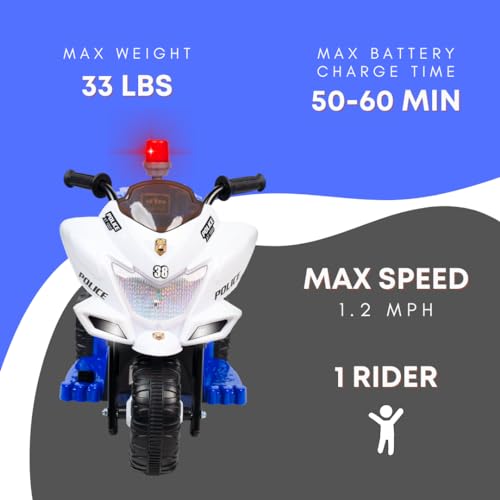 KID MOTORZ Lil Patrol Ride On Toy, 6V, Purple and Pink - Thumbnail 6