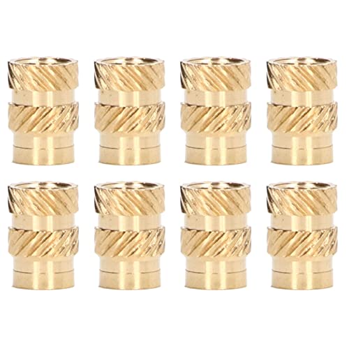 100Pcs Brass Knurled Threaded Insert M3 or M4 or M5 Female Threaded Insert Embedment Nut Wear Resistance Knurled Threaded Insert for 3D Printer(M3x4x4.2)