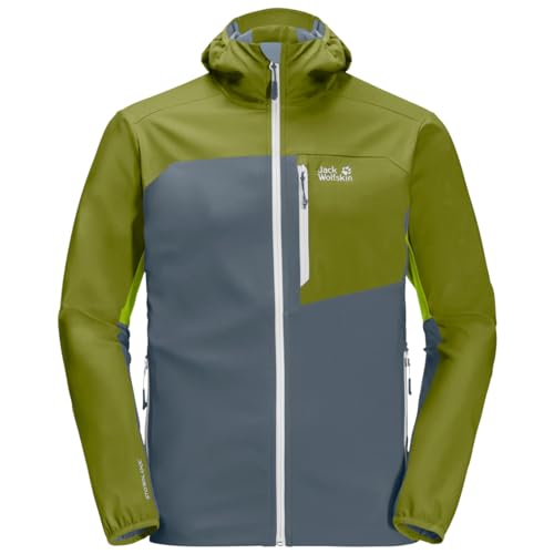 Jack Wolfskin Eagle Peak Ii Softshell M Softshelljacke für Herren, Goldene Zypresse, S