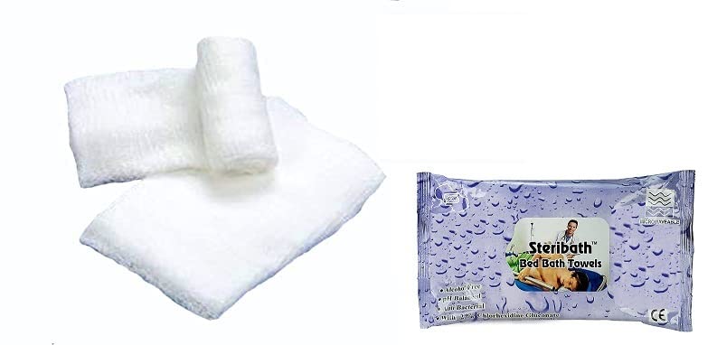 NUVO MEDSURG Cotton Gauze Dressing Pad E.T.O Sterlized (20 Cm x 10 Cm - 20 Pads)