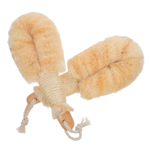 Brosse exfoliante beige en sisal pour le nettoyage du dos et un soin corporel purifiant