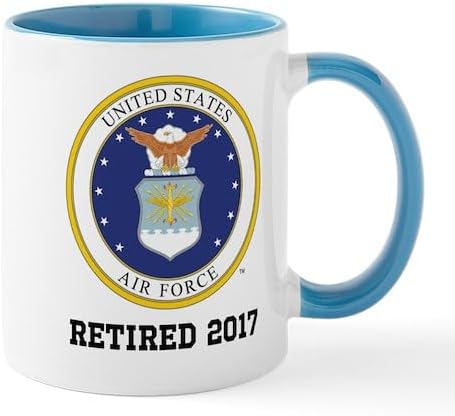CafePress Custom Personalized Personalized Air Force Retirement Gift Mugs 11 oz (325 ml) Ceramic Coffee Mug