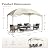 SUNSHINE VALLEY 10'x13' Outdoor Gazebo,Waterproof Arc Canopy Tent with Permanent Galvanized Iron Pipe Frame,UV Protected Patio Gazebo, for Lawn,Backyard and Deck,Ivory White