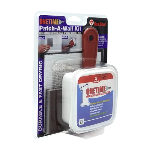 Image of Red Devil 0549 ONETIME Lightweight Spackling Patch-A-Wall Kit, 1 /2 Pint, Made in USA