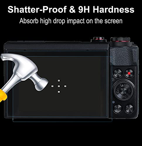 Pocoukate Camera Body Case For Canon G7X /G7X Mark Ii/Mark Iii Silicone Case Cover With Optical 9H Hardness 0.3Mm Ultra-Thin Dslr Camera Screen Protector #TOP5