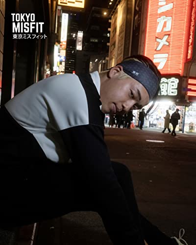 Image of Tokyo Misfit Japanese Headband Men & Women Sweat band (Asanoha-Black-Small) | Japanese patterns, Moisture wicking, Cooling headband, Breathable stretch fabric, Workout, Running, Exercise, Sports, Yoga
