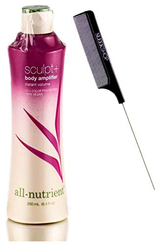 All-Nutrient Sculpt + Body Amplifier, Instant Volume Hair Lotion (w  Sleek Comb) UV+ Color Protection, 100% Vegan (8.4 oz   250 ml)