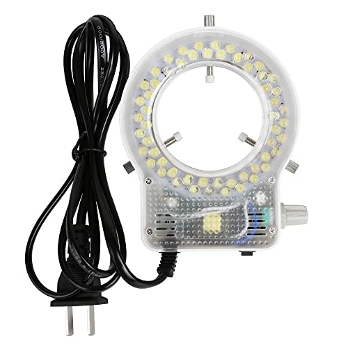 Microscope Microscope LED Ring Light Adjustable Lamp 110V-240V Microscope Circle Light for Industrial Microscope Camera Light Source(White)