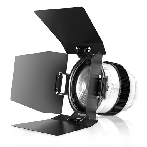 MEELMAXX Lentille de Fresnel avec Monture Bowens pour Lampe vidéo COB, Angle de Zoom 10°-45°, éclairage de Sortie Continue pour Photographie filmant, Outil...