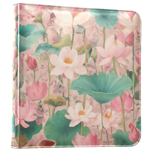 Álbum de fotos autoadhesivo DIY scrapbook con cubierta de cuero PU, diseño de anillas 3 anillos, 40 páginas, tamaño 11.8 x 11.2 pulgadas