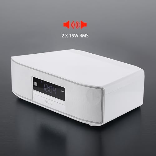 Image of Aiwa - Bluetooth Home Speaker System, 30W RMS, CD Player, FM Radio (Pack of 2)