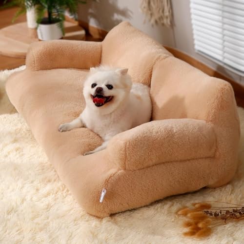 Canapé pour chat et chien doux lit apaisant déhoussable L - 4
