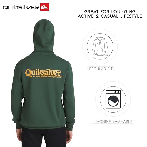 Image of Quiksilver Men's Regular Fit Super Soft Fleece Midweight Pullover Hooded Sweatshirt